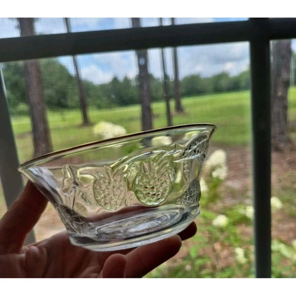 Arcopol Crystal Embossed Jam Bowl, Made In France 5